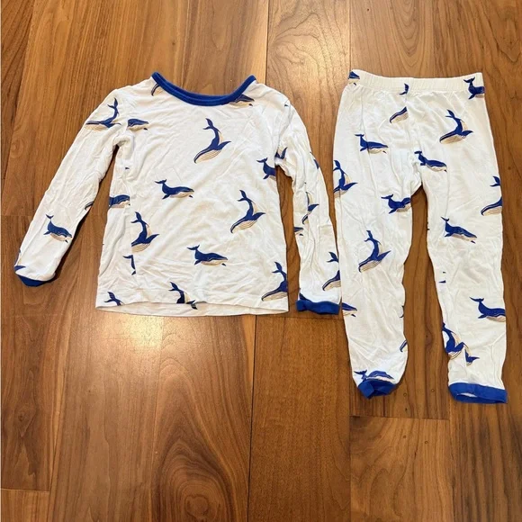 Kyte baby pajamas lot of 2 jade and whales size 3T - Picture 3 of 5